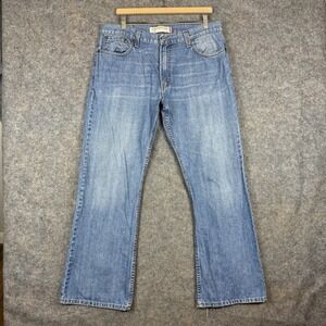 VTG Levis Jeans Mens 36x30 Blue 527 Low Bootcut Cowboy Whiskered Western Y2K